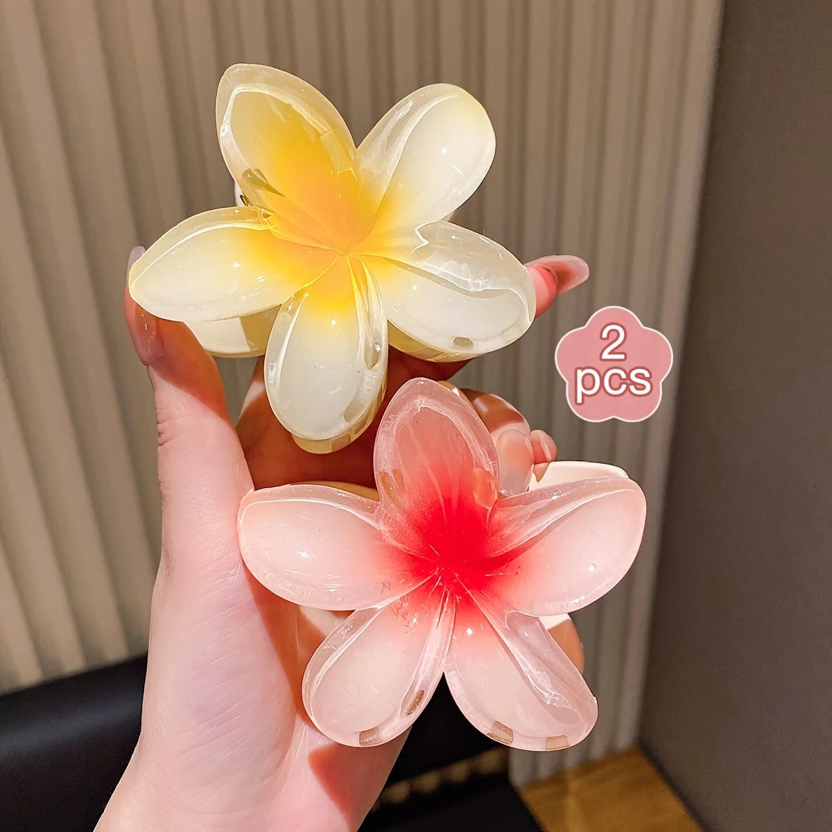 1/2/3Pcs Hair Accessories Colorful Flowers Large Hair Claw on the Back of the Head
