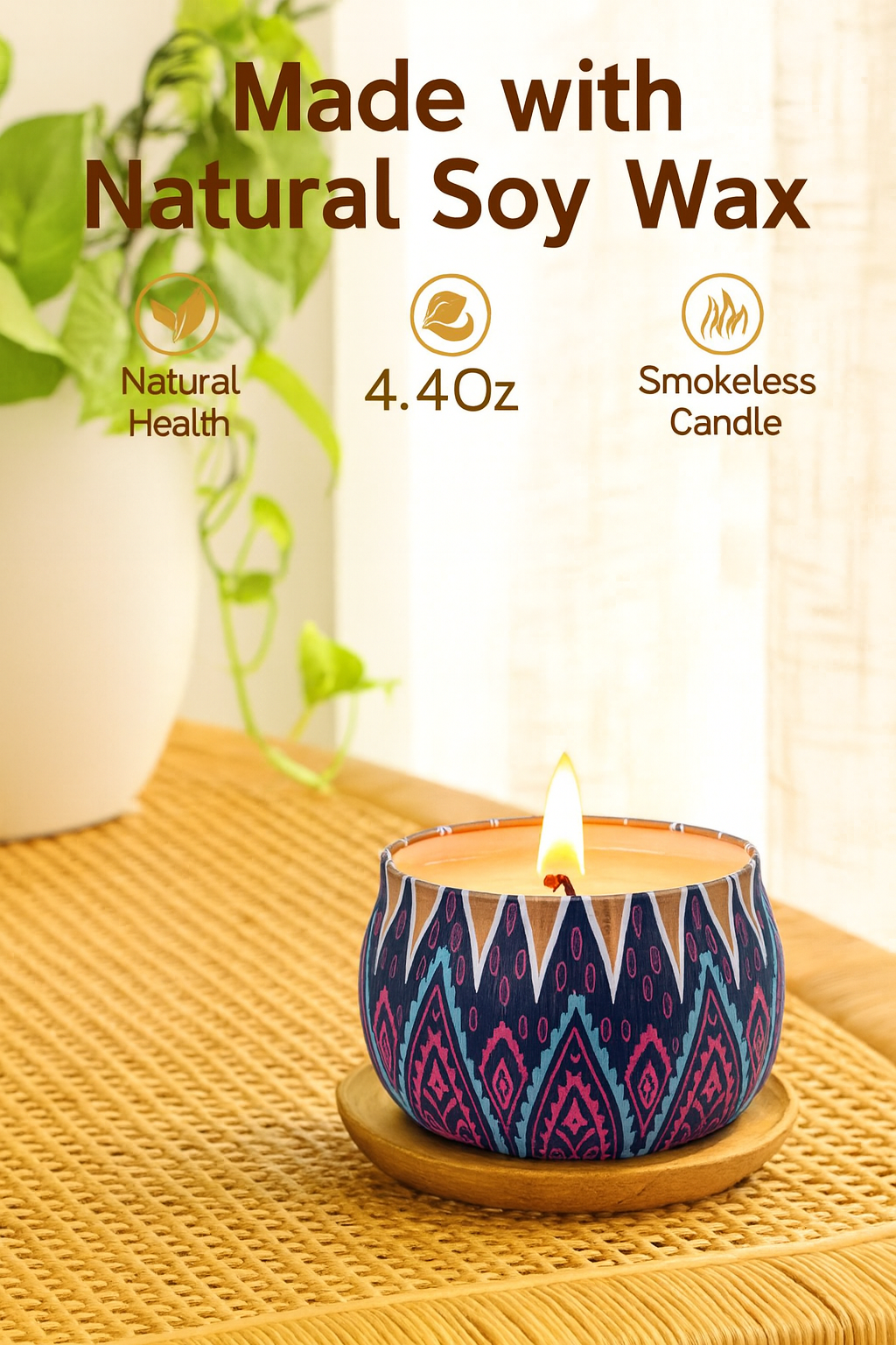 Scented Candles Gift Set, 4 Pack Aromatherapy Candles, Stress Relief Gifts for Women, up to 120H Burning, Candles for Home Scented, Ideal for Birthday, Diwali, Christmas Gifts