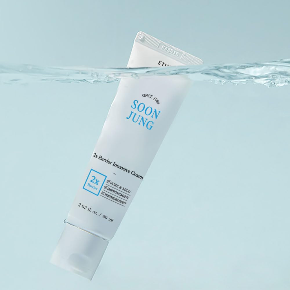 Soonjung 2X Barrier Intensive Cream (Original), Hypoallergenic Shea Butter Hydrating Facial Cream for Sensitive Skin, Water-Oil Balance & Panthenol, Korean Skin Care (2.02 Fl Oz)